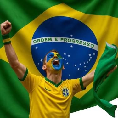 Imagem de Bandeira Brasil 3 X 2 M Festa Junina Mundial Torcida Palco - Home Good