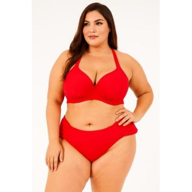 Imagem de Biquini Borboleta e meia taça com aro - Nascer do Sol, Vermelho, XG
