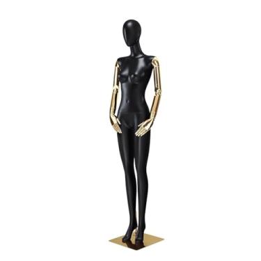 Imagem de Mannequin Manequins de varejo de corpo inteiro de 72,83 pol. de altura, com base de metal galvanizada giratória e removível, manequim humano realista(Gold)