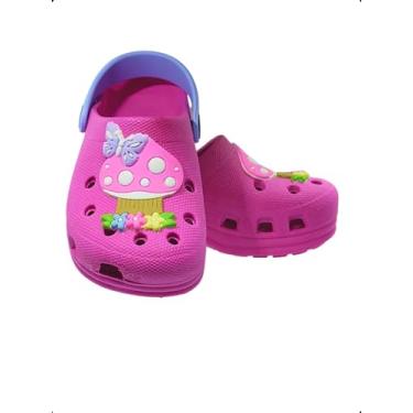 Imagem de Babuche Infantil Sandália Pink Menina Tema Cogumelo Antiderrapante, Leve (BR, Bebê, Faixa Numérico, 17, 18)