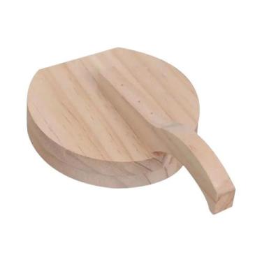 Imagem de Prensa De Madeira Para Embrulho De Bolinho, Formato Redondo, Prensa De
