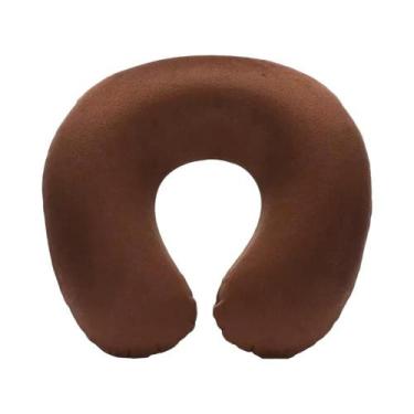 Imagem de Travesseiro De Viagem Inflável Portátil Em Forma De U, Curto, De Pelúc