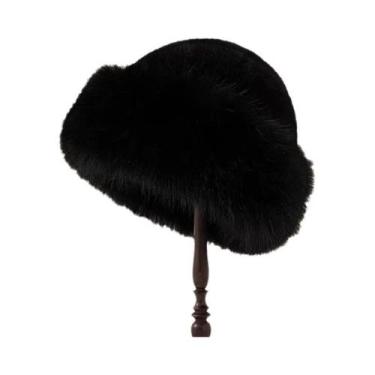 Imagem de Gorro Feminino De Inverno Grosso E Quente, De Pelúcia, Cor Sólida, Imi
