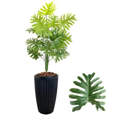 Imagem de Arranjo Planta Bananinha Artificial Completo Vaso Cone - Flor Imp