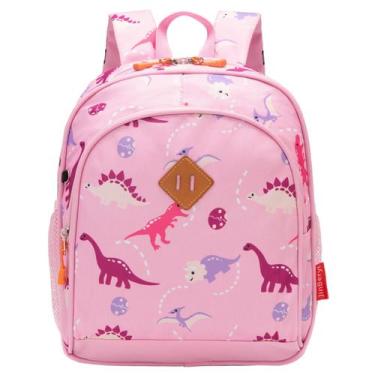 Imagem de Mochila JinBeryl Toddler Boys de 12 polegadas rosa dinossauro