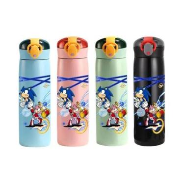 Imagem de Copo Infantil De Aço Inoxidável Isolado Com Canudo De 460ml, Garrafa P