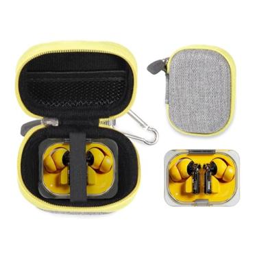 Imagem de CaseSack Capa para fones de ouvido sem fio Nothing Ear (a) com integração ChatGPT (cinza tweed com amarelo)