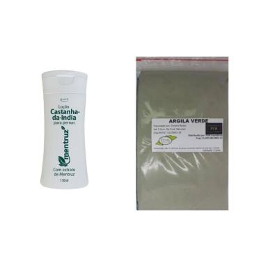 Imagem de Argila Pura Verde 500G E Loção Anti Varizes E Dores