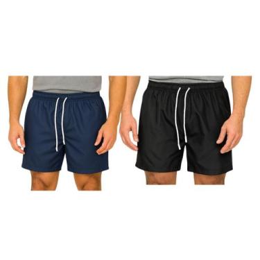 Imagem de Kit 2 Bermudas Tactel Masculina FMF Esportiva Academia Praia Casual, C