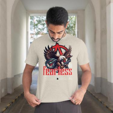 Imagem de Camiseta Casual Masculina Autêntica Moderna Estampa DTF Malha Algodão Confortável do P ao G1-Masculino