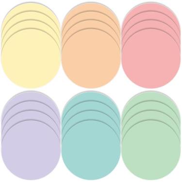 Imagem de Lincia Conjunto de 36 peças de círculos de pontos coloridos de 26 cm de vinil removível apagável a seco para mesa de sala de aula, professores, estudantes, escola, casa, mesa, parede (cores doces)