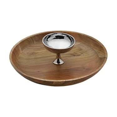 Imagem de Towle Madeira & Hammersmith Chip & Dip Server, 33,75 cm, Marrom