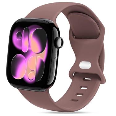 Imagem de STG Sport Pulseiras de silicone compatíveis com Apple Watch Ultra 3/2/1 de 49 mm, séries 11/10 46/42 mm, 9/8/7 45/41 mm, SE 6/5/4 44/40 mm, 3/2/1 42/38 mm P/M M/G para mulheres e homens