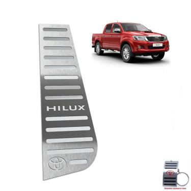 Imagem de Descanso De Pé Em Aço Inox Hilux 2012 A 2015 Prata