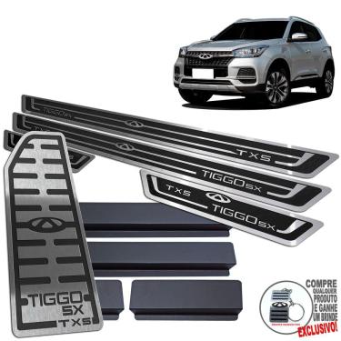 Imagem de Descanso Soleira Tiggo 5X TXS 2019 A 2022 Preto Alto Relevo