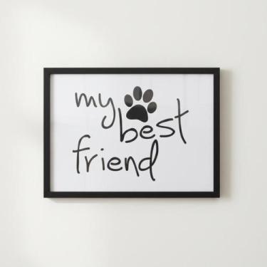Imagem de Quadro Decorativo Pet My Best Friends Moldura 40x30 - IC