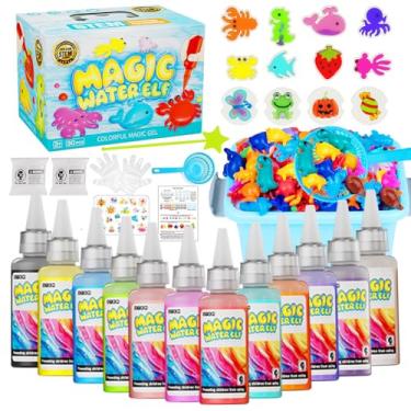 Imagem de Kit Magic Water Toy Elfo, kit de gel de água Aqua Fairy, 12 géis mágicos e 12 moldes, faça seus próprios animais de estimação aquáticos, brinquedos para 4, 5, 6, 7 anos, presentes de aniversário