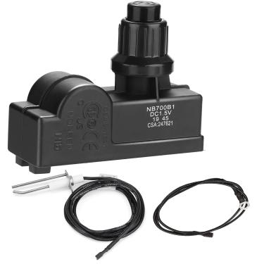 Imagem de MCAMPAS Kit de substituição de ignição de ignição elétrica de botão para sistema de queimador a gás Fire Pit. 2 ignição de saída e fio terra de 91 cm