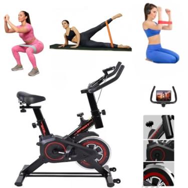 Imagem de Bicicleta Ergométrica Spinning Exercício E Elástico Tensão