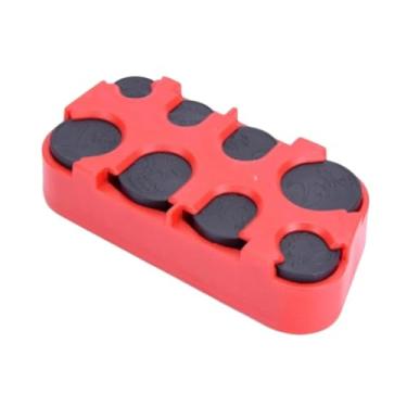 Imagem de Baoblaze Porta-moedas, separador de moedas colecionável com vários compartimentos internos, organizador de caixa de armazenamento compacta para suprimentos de, Vermelho