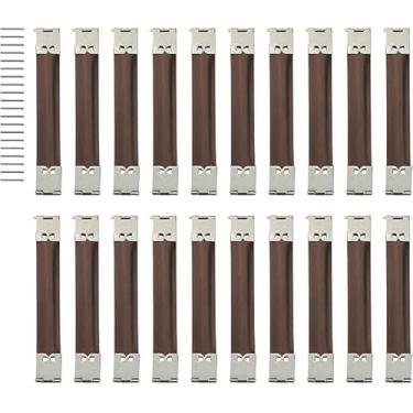 Imagem de MTQY Clipe de dobradiças para bolsa, 20 peças, armação interna de metal, flexível, fecho de beijo, para bolsa, bolsa de moedas, carteira feita à mão, artesanato DIY, 10 cm