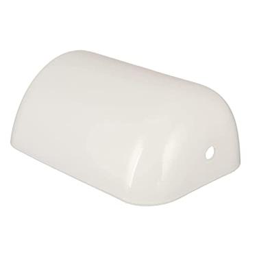 Imagem de Aspen Creative 23601-11, persiana de vidro opala revestida de substituição para banqueiros e lâmpadas de farmácia, 21 cm C x 13 cm L x 8 cm A