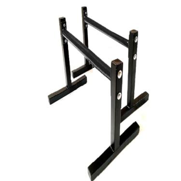 Imagem de Par de Barras Paralelas Chão Calistenia Remada Invertida 100x100cm TAUROFITNESS Par (Pegada Preta)