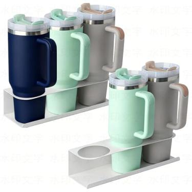 Imagem de Organizador magnético Stanley para copos Stanley, 2 unidades de suporte de garrafa de água para copo Stanley de 30 e 1,134 g – fita dupla face, acessórios que economizam espaço para cozinha, geladeira