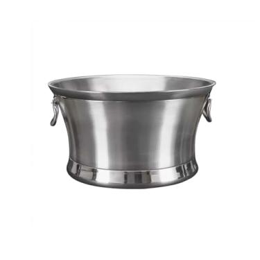 Imagem de Balde de gelo grande de aço inoxidável de camada dupla balde de gelo, bacia de champanhe balde de cerveja hotel grande banquete vinho vinho tinto balde de gelo barril de gelo