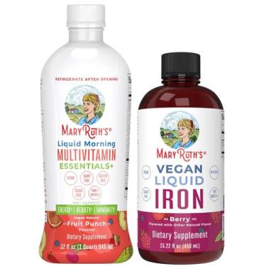 Imagem de Multivitamínico líquido MaryRuth Organics 946 ml e ferro 450 ml