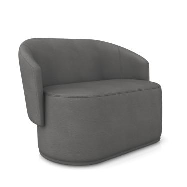 Imagem de Sofá 2 Lugares Namoradeira Orgânica para Sala Malu Sintético Grafite M11 - D'Rossi