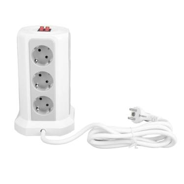 Imagem de FTVOGUE Torre Power Strip Portátil Tomada Torres Tpye Protetor contra Surtos para Dormitório de Escritório Doméstico (WHITE)