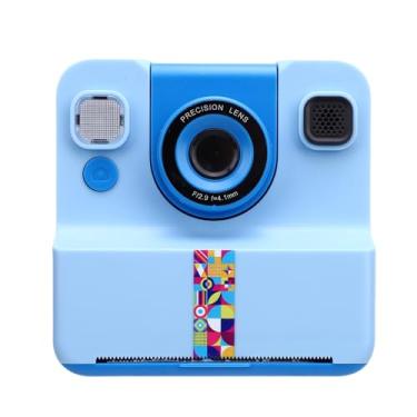 Imagem de Luqeeg Câmera de impressão instantânea, câmera descartável de 6 cm, gravação de vídeo Full HD de 24 mp fotos, fotos personalizadas, molduras e filtros divertidos, uso multifuncional para criadores