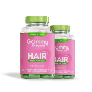 Imagem de Kit 2 Gummy Hair Vitamin Cabelos Unhas Maçã Verde 60 Gomas