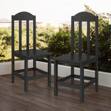 Imagem de Kit Com 2 Cadeiras De Jantar Madeira Maciça Safira Preço Sem Estofado 