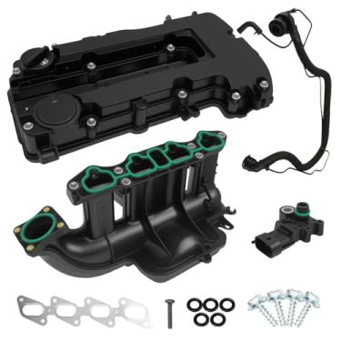 Imagem de Coletor de admissão do motor e kit de tampa de válvula compatível com Chevy Cruze Sonic Trax Volt Buick Encore 1.4L 2011-2021 Substitui 615-380 55573746 55577314 25198498 25200449