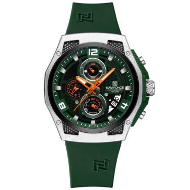 Imagem de Relógio De Pulso Masculino Pulseira De Silicone Casual Esportivo Impermeável Verde