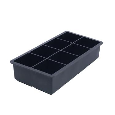 Imagem de Forma De Gelo Quadrado 8 Cubos Em Silicone Kenya Preto