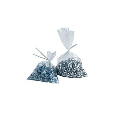 Imagem de Aviditi 22,88 cm x 30,5 cm sacos plásticos de poliéster com zíper branco, 4 mm, transparente, para triagem e organização com grande área de escrita para etiquetar, (caixa com 1000)