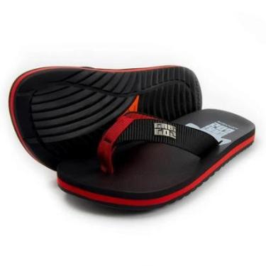 Imagem de Chinelo Infantil Kenner One Gabigol Duo - Preto e Vermelho - 33/34-Masculino