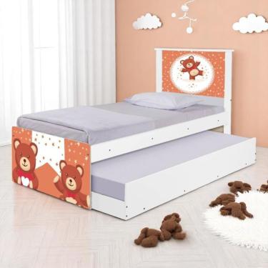 Imagem de Bi Cama Juvenil Zap Com Cabeceira Ursinhos De Pelúcia