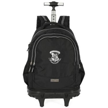 Imagem de Mochila de Rodinhas Escolar Juvenil Harry Potter - Luxcel, Preto