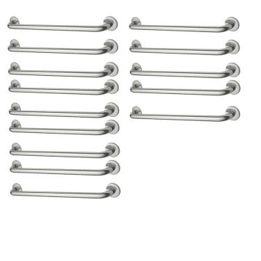 Imagem de Alça De Apoio Barra 70cm Inox Kit 14 Unidades Cadeirante Idoso Corrimao Banheiro Box Segurança Suporte Acessibilidade