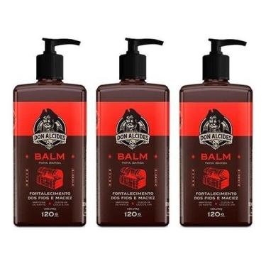 Imagem de Kit 3x Balm Hidratante Barba 120ml Barba Negra Don Alcides