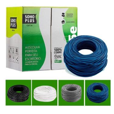Imagem de Cabo De Rede Furukawa Cat5e Soho Plus Cx C/200 Metros Azul