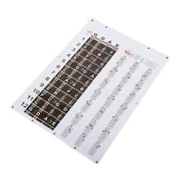 Imagem de ZJchao Pôster do Gráfico de Acordes do Bandolim Impressões Em Cores HD Vibrantes Tamanho Grande 40x56cm Notas do Braço Transparente Diagramas de Acordes para Iniciantes Profissionais