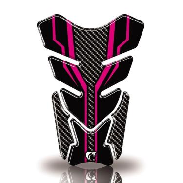 Imagem de Protetor De Tanque Adesivo Moto Cg Twister Factor Fazer Gsx-S Preto Pink