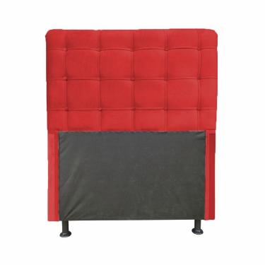Imagem de Cabeceira Dama 1,40 Cm Cama Box Casal Suede Vermelho