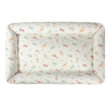 Imagem de Ninho Para Carrinho E Mini Berço Percal 200 Fios 100% Algodão Dinossauros