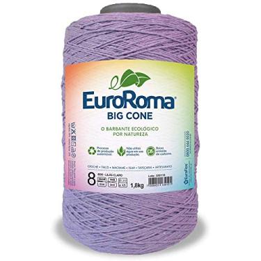 Imagem de Barbante Big Cone Colorido nº8 com 1,8kg EuroRoma - Cor 600 Lilás Claro